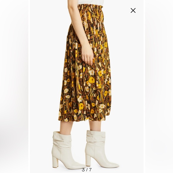 Rebecca Taylor Daphne Fleur Mesh Midi Skirt sz XS - Picture 4 of 11